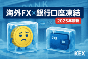 海外FXで銀行口座凍結は本当？【2025年最新】Exness・XMの事例と安全な対策をKEX視点で解説