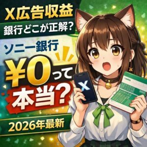 X広告収益の受け取りはソニー銀行が鉄板?三井住友は本当に0円?Stripe設定と銀行手数料完全ガイド【2026年最新】