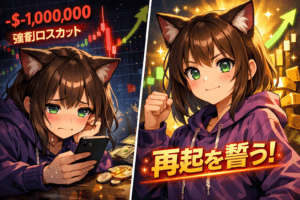 寝ている間にゴールド70ドル急騰→100万円強制ロスカット|ナンピン7回・0.84ロット膨張の全記録と再起の教訓【2026年2月24日】